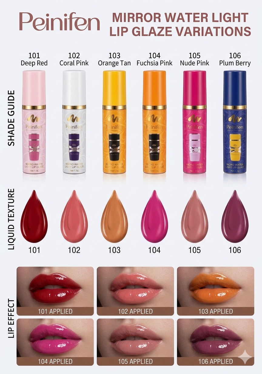 Peinifen Mirror Water Light Lip Glaze