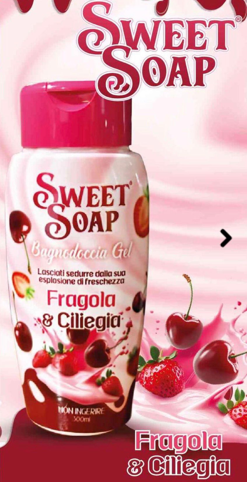 Sweet Soap Bagnodoccia Fragola & Ciliegia 300ml
