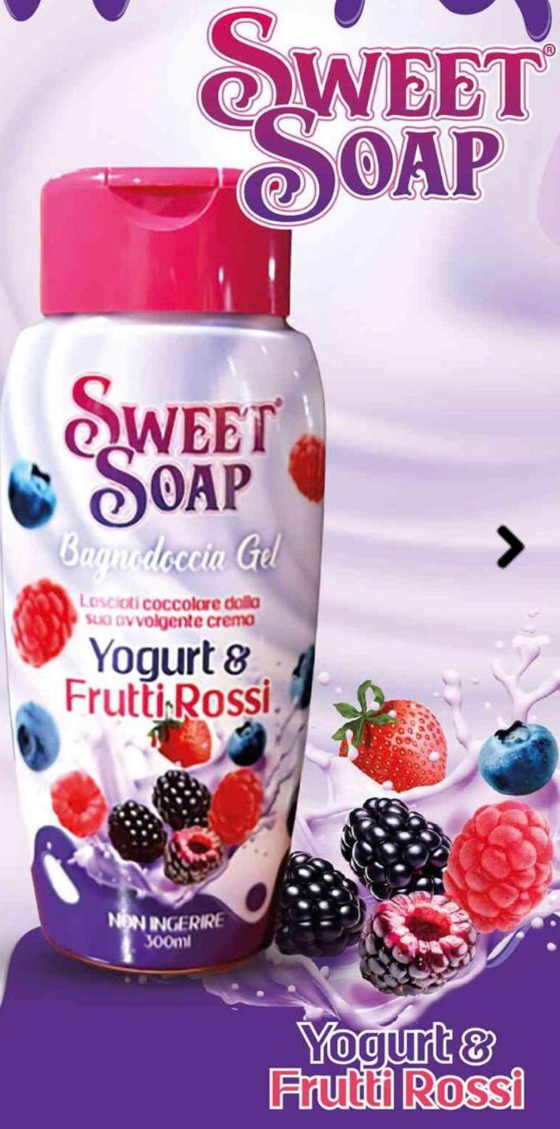 Sweet Soap Bagnodoccia Yogurt & Frutti Rossi 300ml
